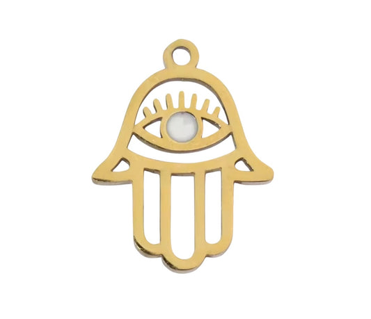 Small Hollow Hamsa Charm