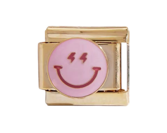 Pink Smile I Charm Link