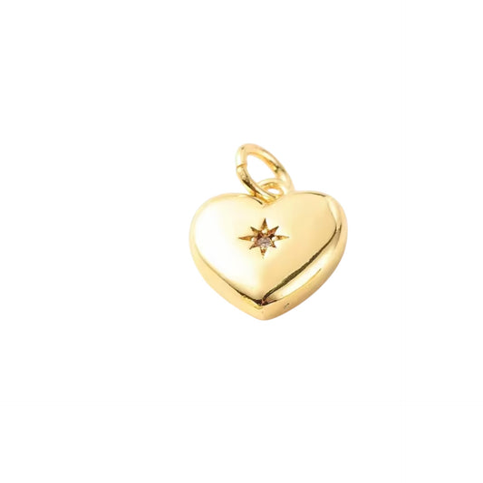 Small Solid Heart Charm