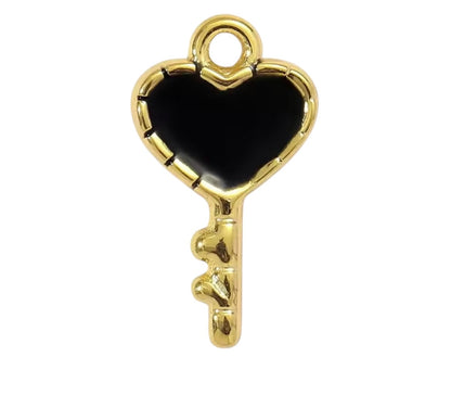 Small Enamel Key Charm
