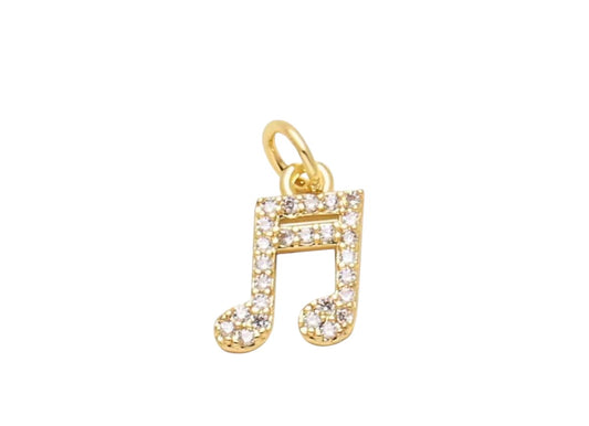 Small Blingy Music Charm