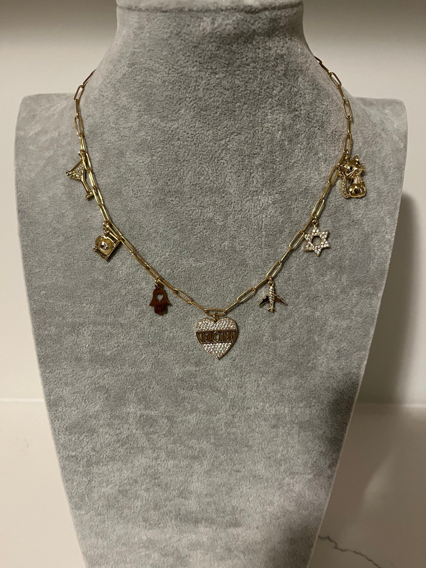Paper Clip Chain Charm Necklace I Customize Me!