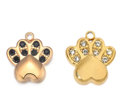 Small Solid Paw Print Charm
