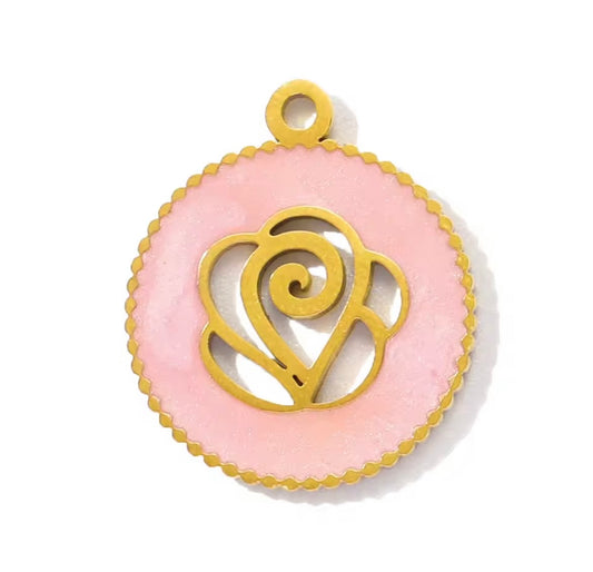 Medium Petal Rose Charm