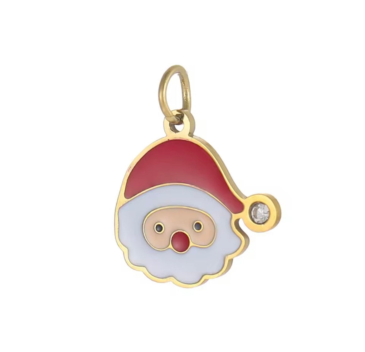 Small Santa Face Charm