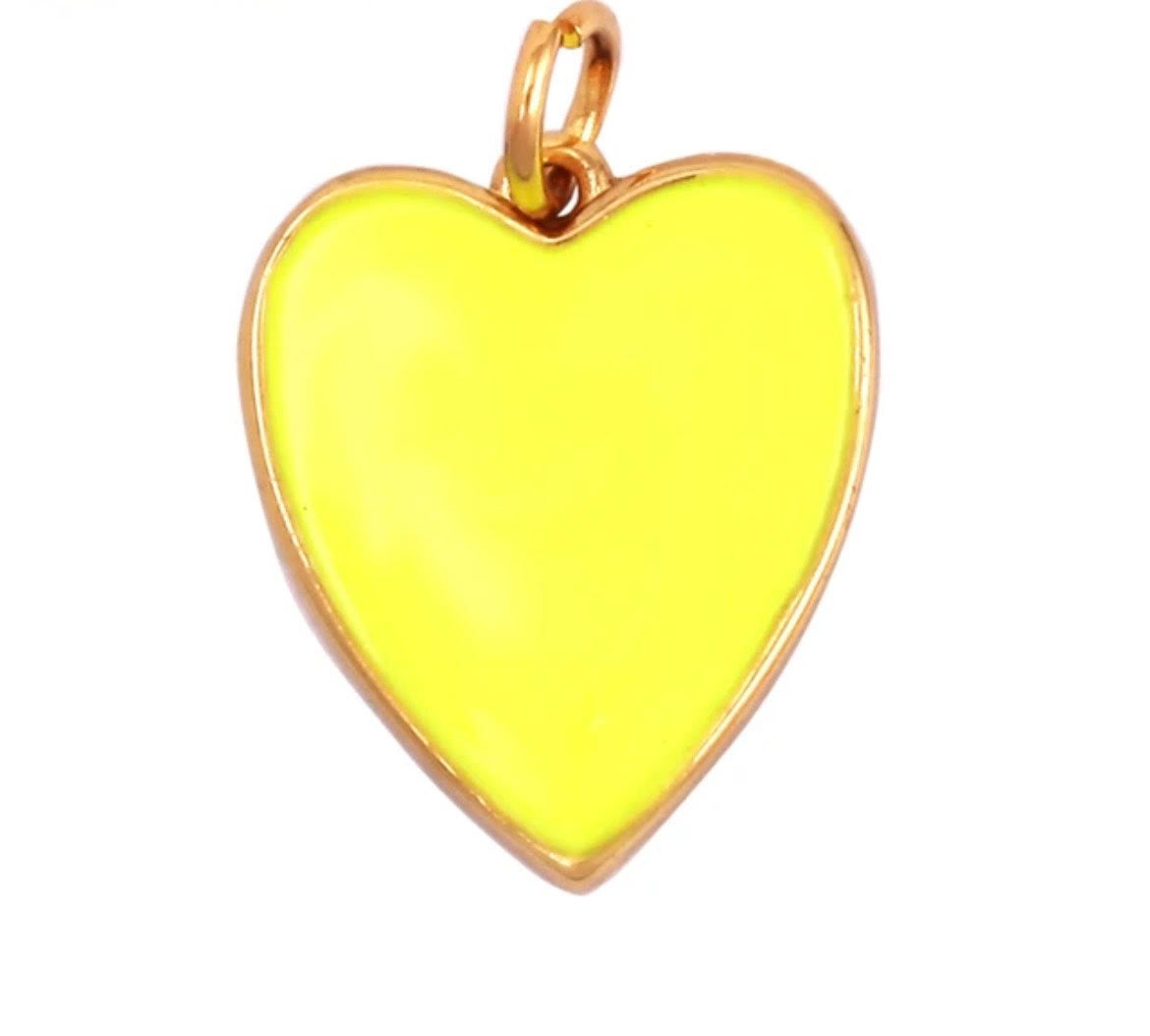 Medium Neon Heart Charm