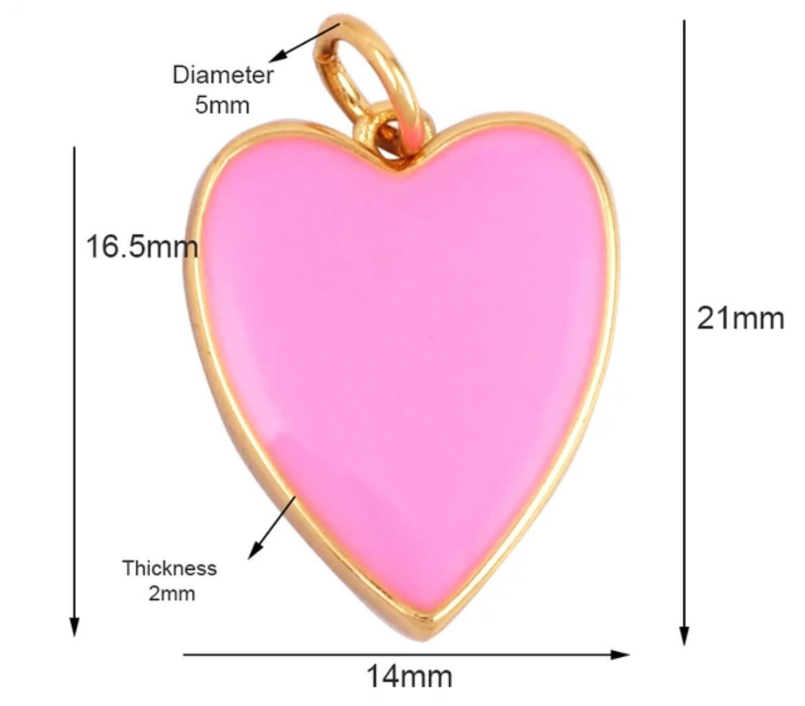 Medium Neon Heart Charm