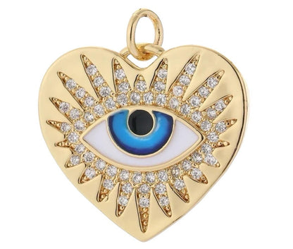 Medium Eye Heart Charm