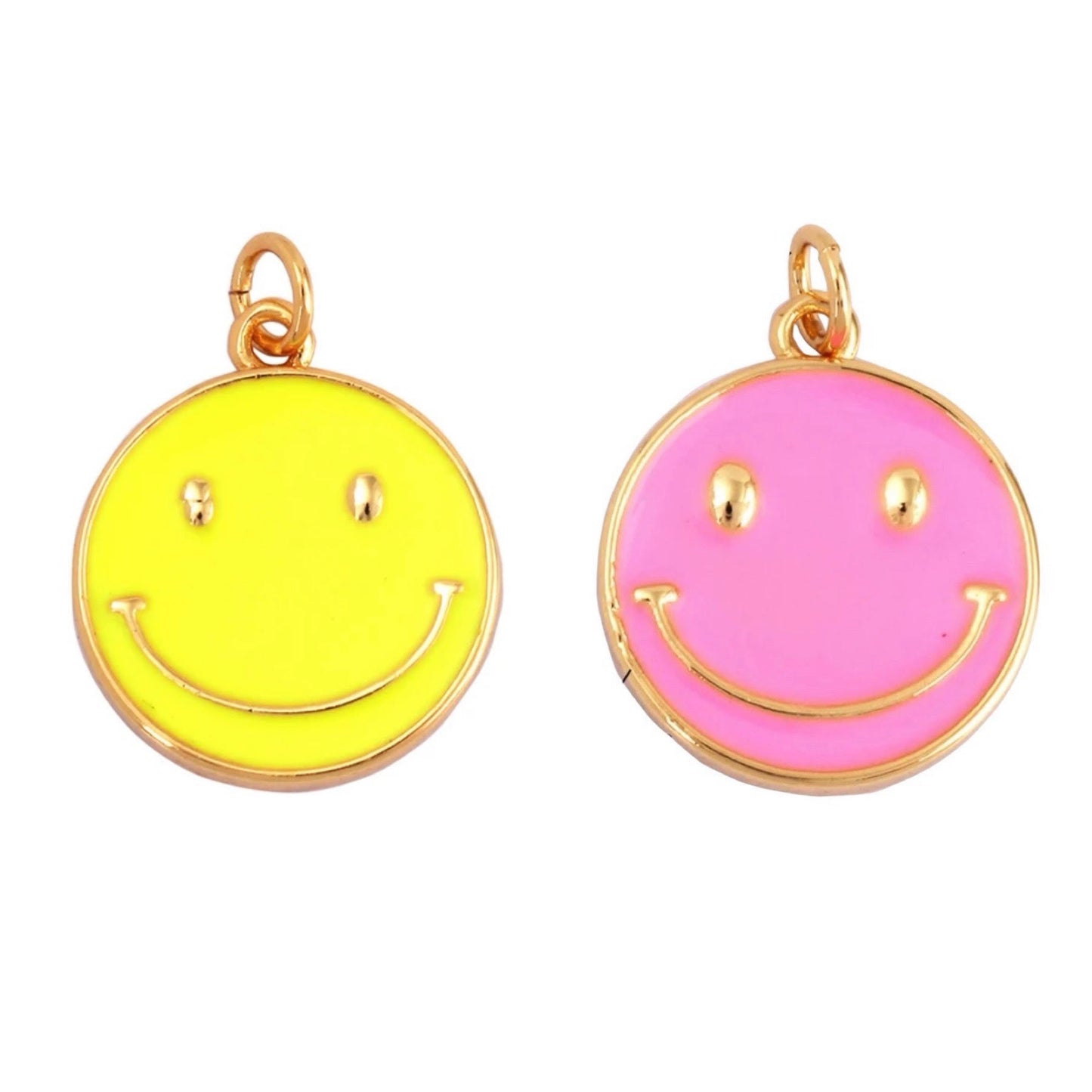 Medium Neon Smiley Charm