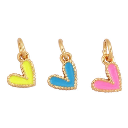 Mini Neon Heart Charm