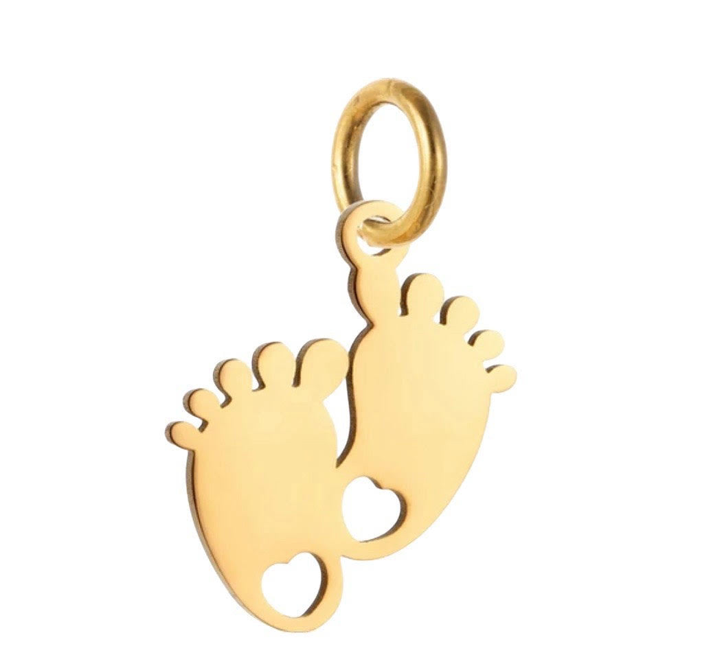 Small Baby Feet Charm