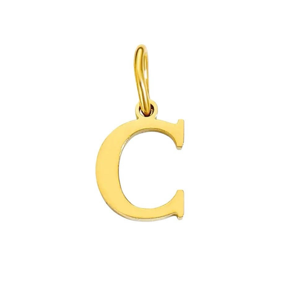 Small Block Letter Charm