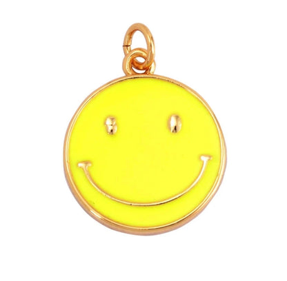 Medium Neon Smiley Charm